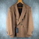 Gianfrate Jacket Mens XL Extra Large Brown Blazer Double Breasted Smart